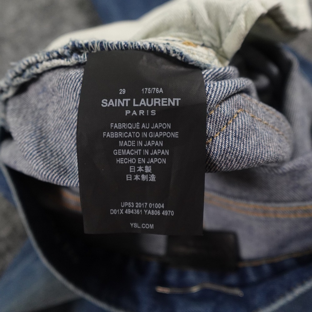 Saint Laurent Paris D02 M/SK-LW Skinny Jeans Men's 29 Made in Japan Blue Denim - Picture 7 of 13